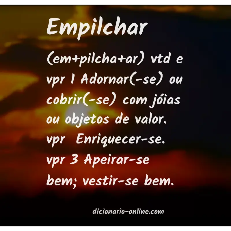 Significado de empilchar
