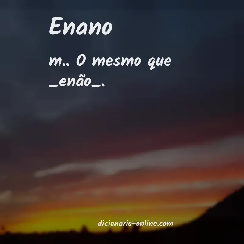 Significado de enano