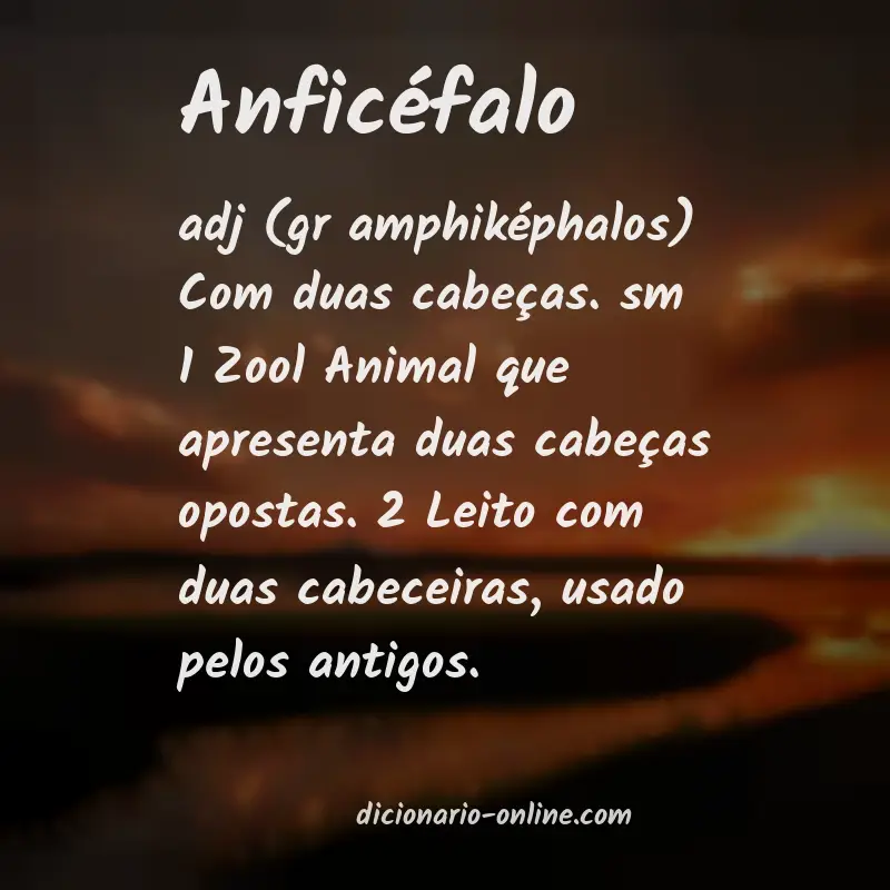 Significado de anficéfalo