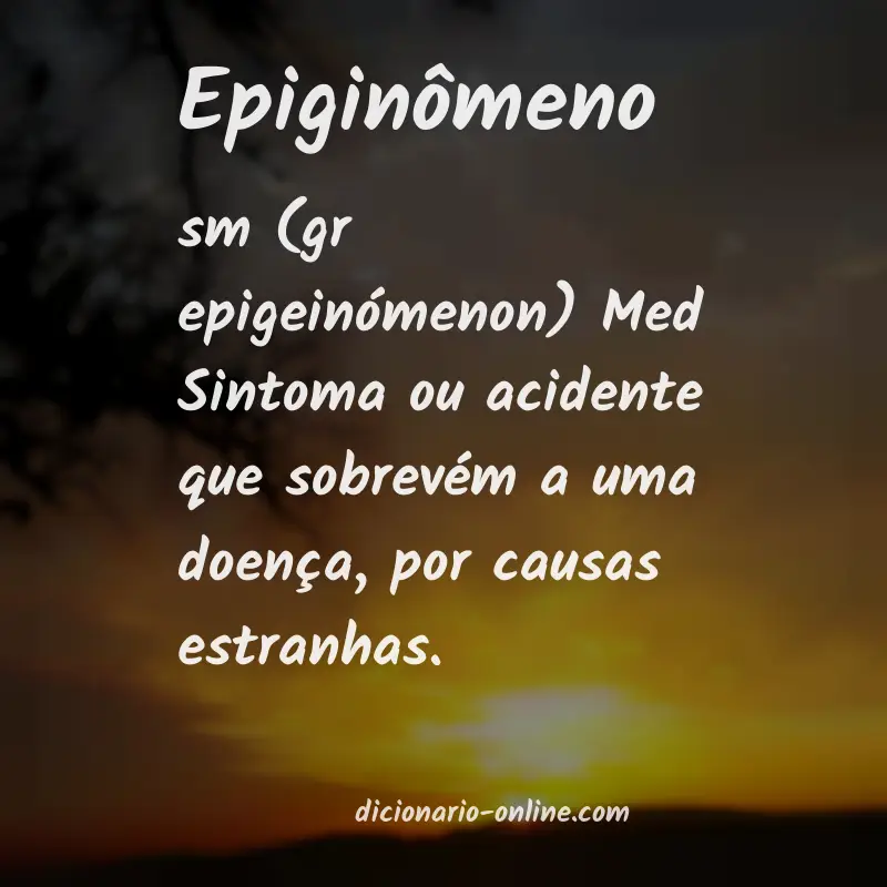 Significado de epiginômeno
