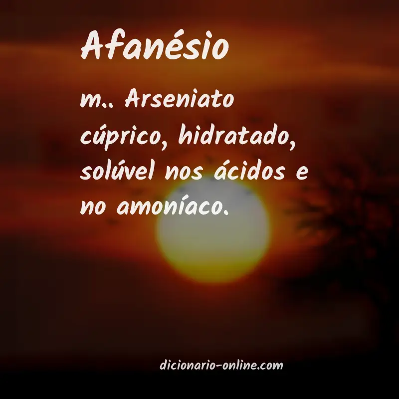 Significado de afanésio