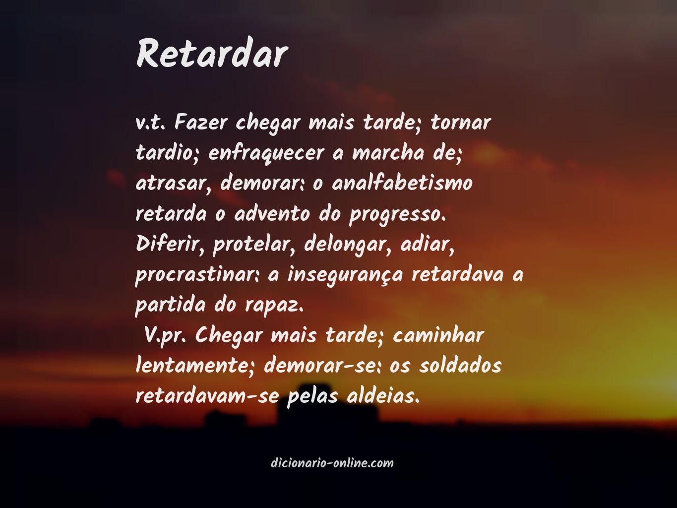 Significado de retardar