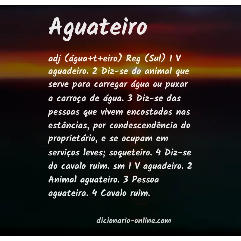 Significado de aguateiro