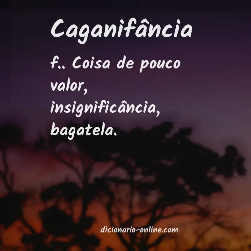 Significado de caganifância