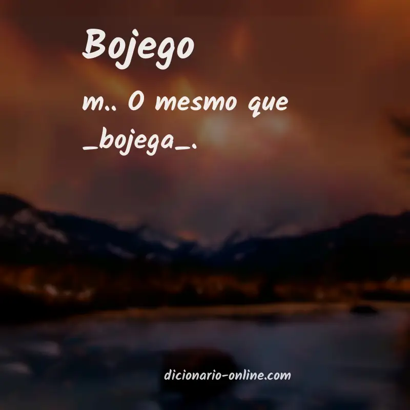 Significado de bojego