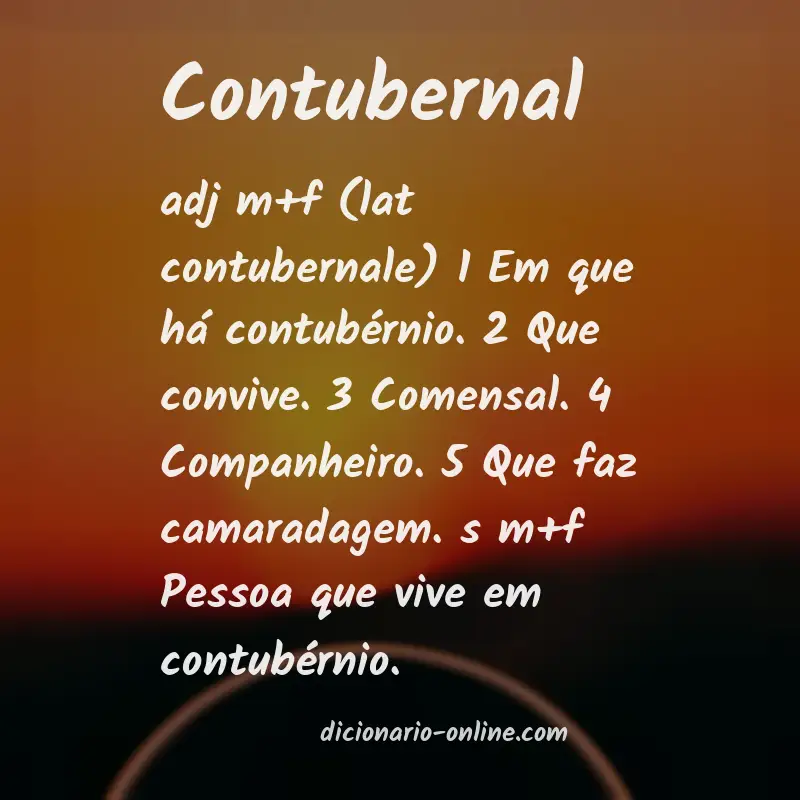 Significado de contubernal