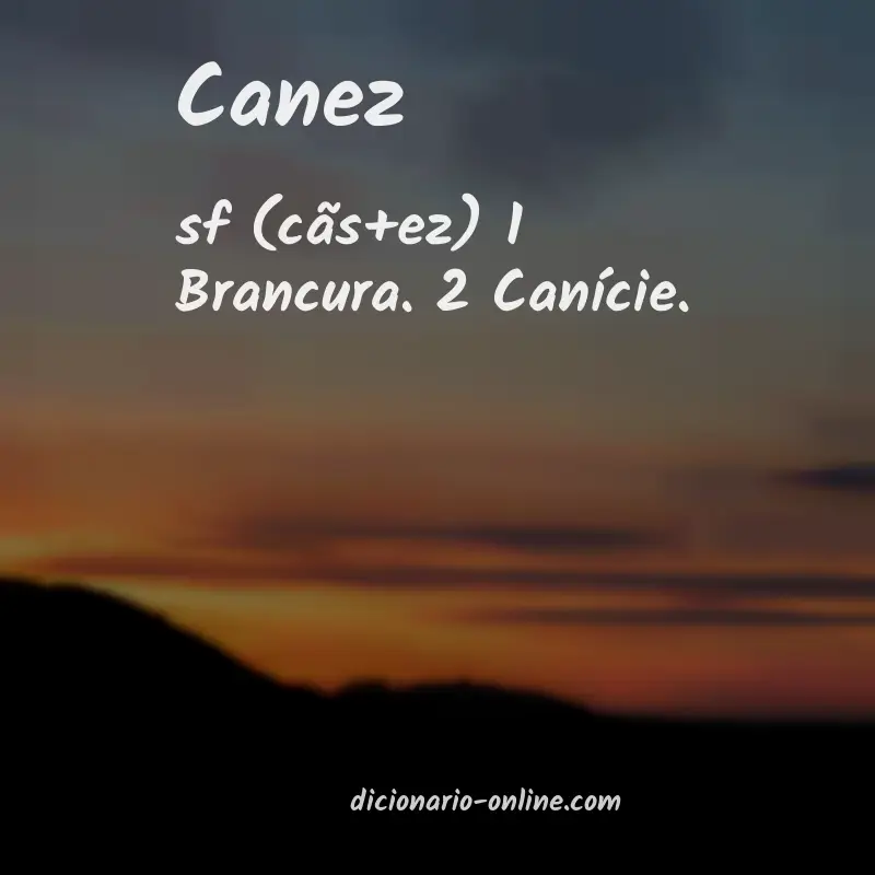 Significado de canez