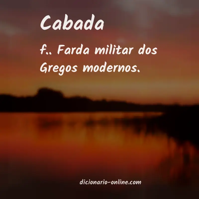 Significado de cabada