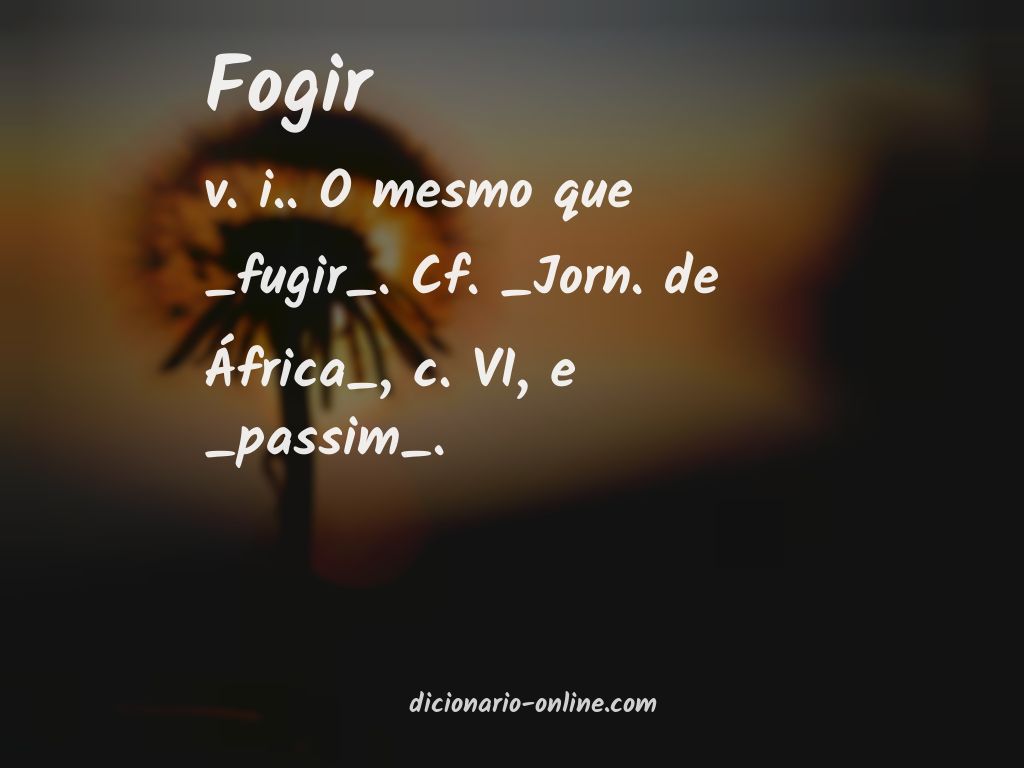 Significado de fogir
