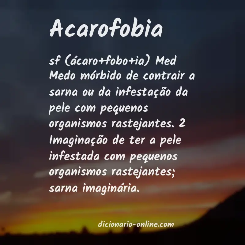 Significado de acarofobia