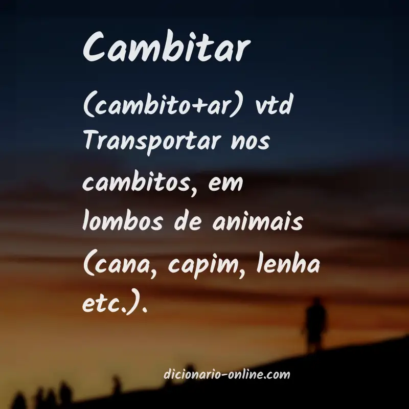Significado de cambitar