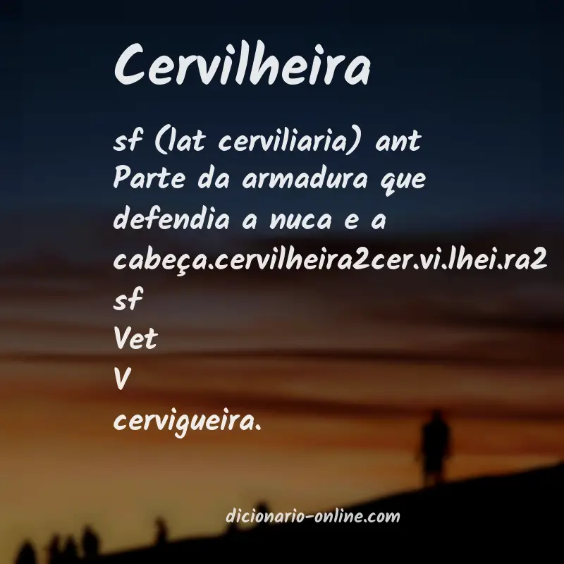 Significado de cervilheira