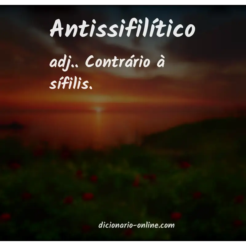 Significado de antissifilítico