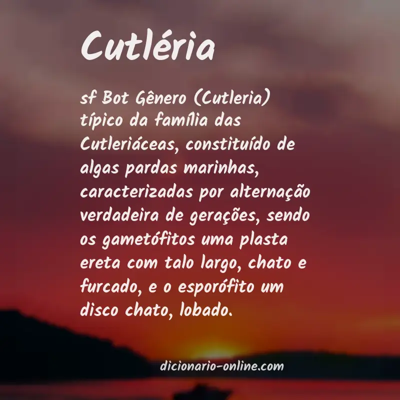 Significado de cutléria