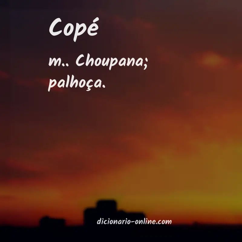 Significado de copé