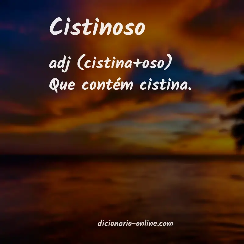 Significado de cistinoso
