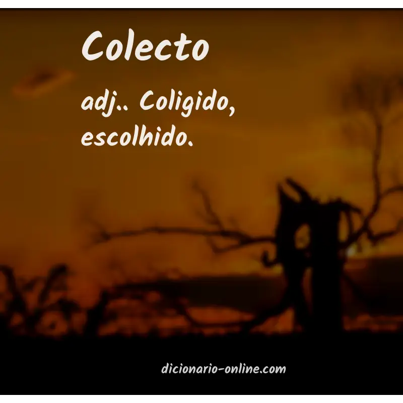 Significado de colecto