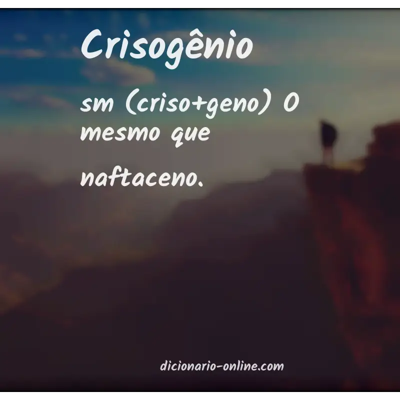 Significado de crisogênio