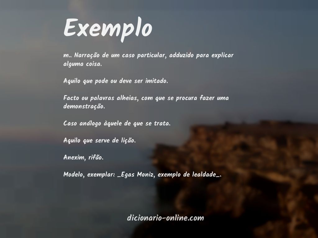 Significado de exemplo