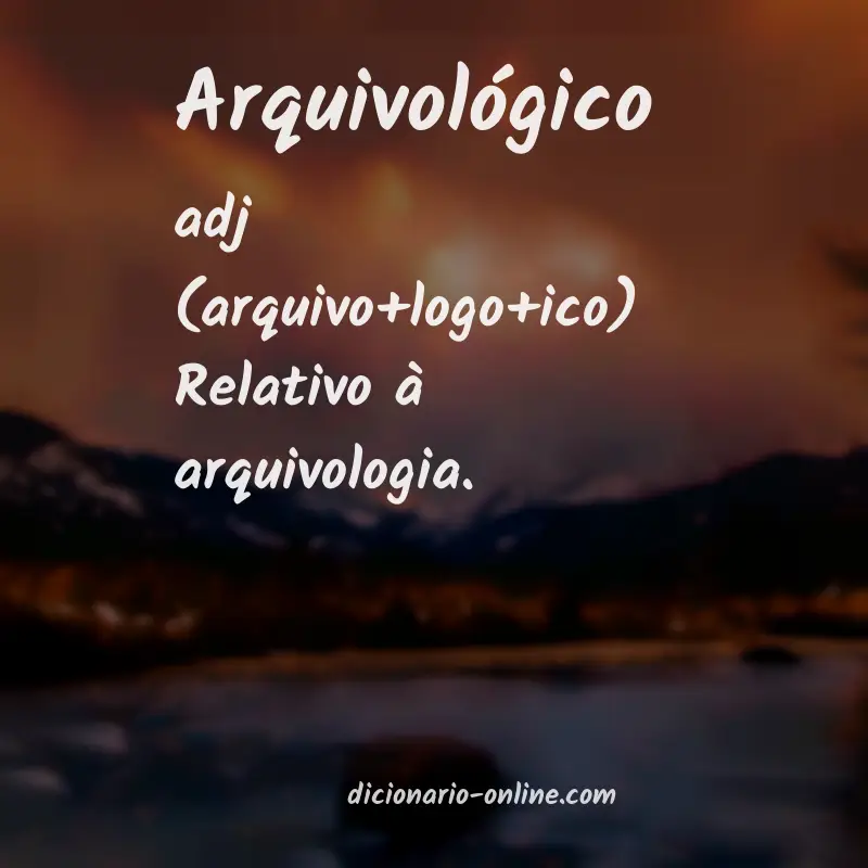Significado de arquivológico