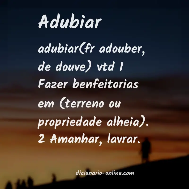 Significado de adubiar