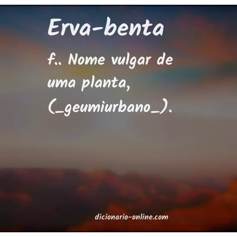 Significado de erva-benta