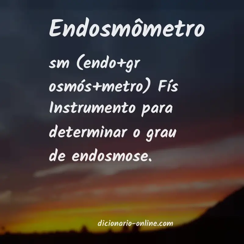 Significado de endosmômetro