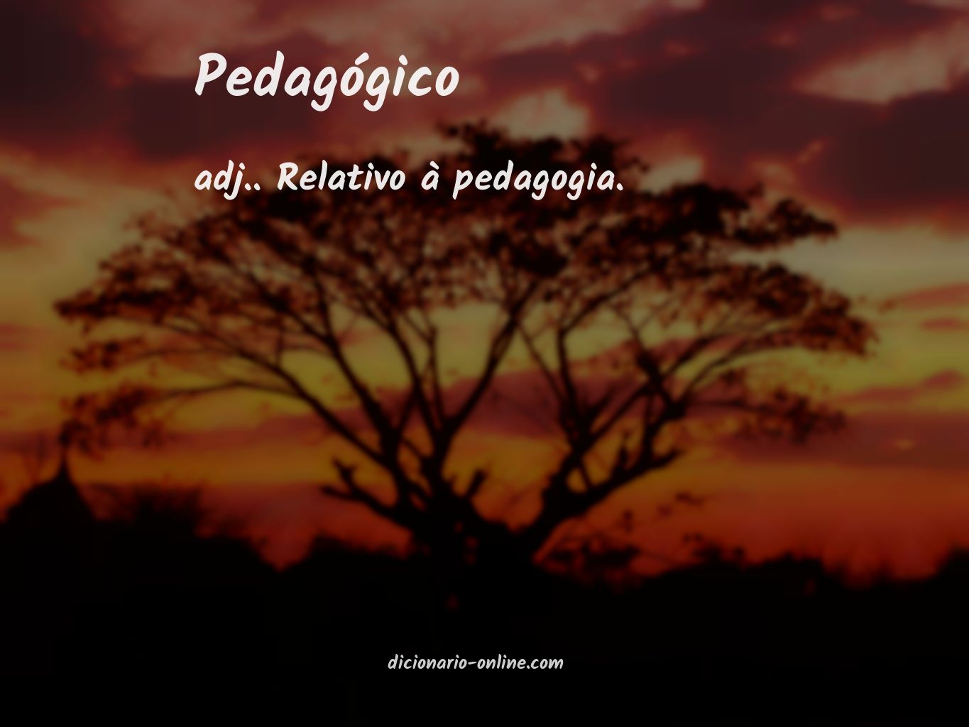 Significado de pedagógico