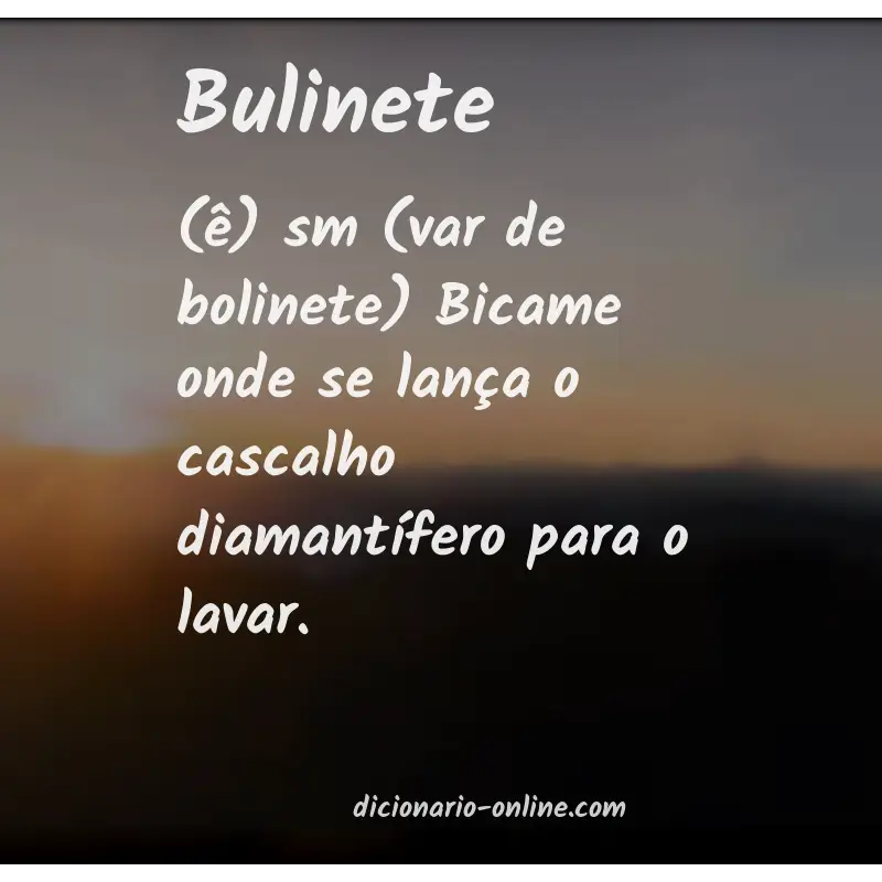 Significado de bulinete