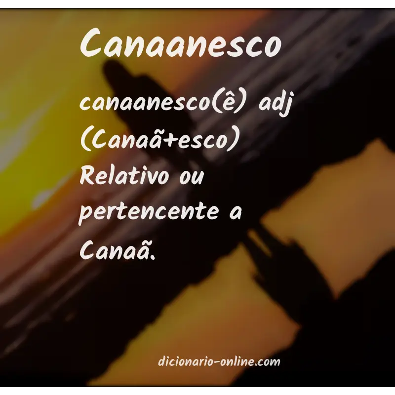 Significado de canaanesco
