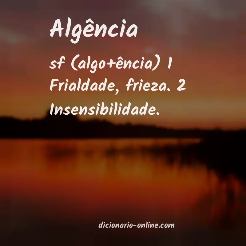 Significado de algência