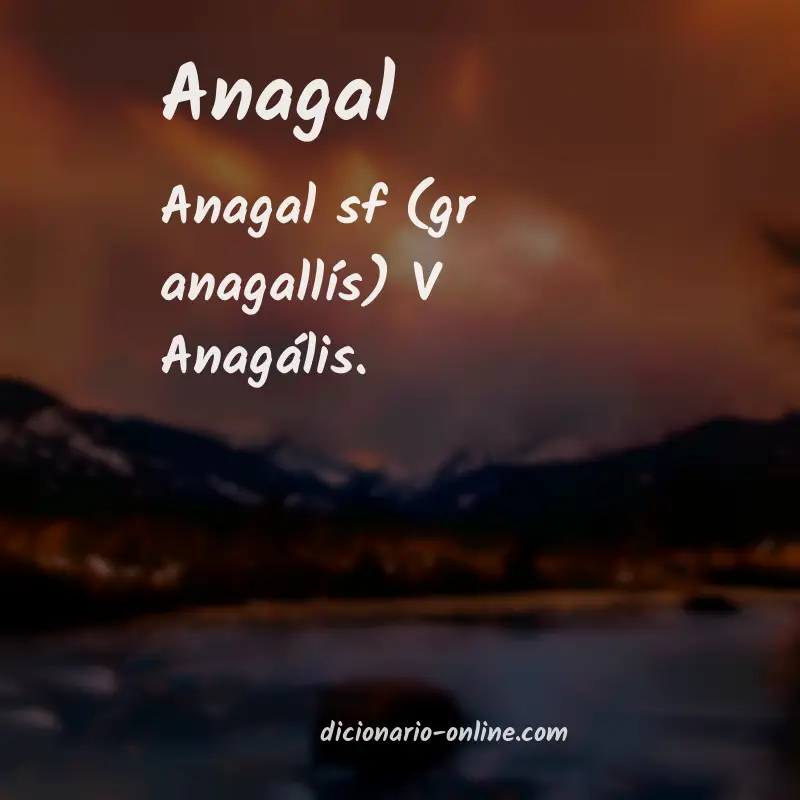 Significado de anagal