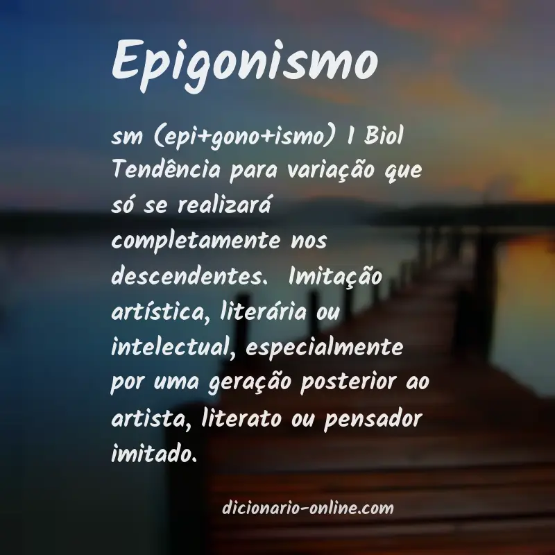 Significado de epigonismo
