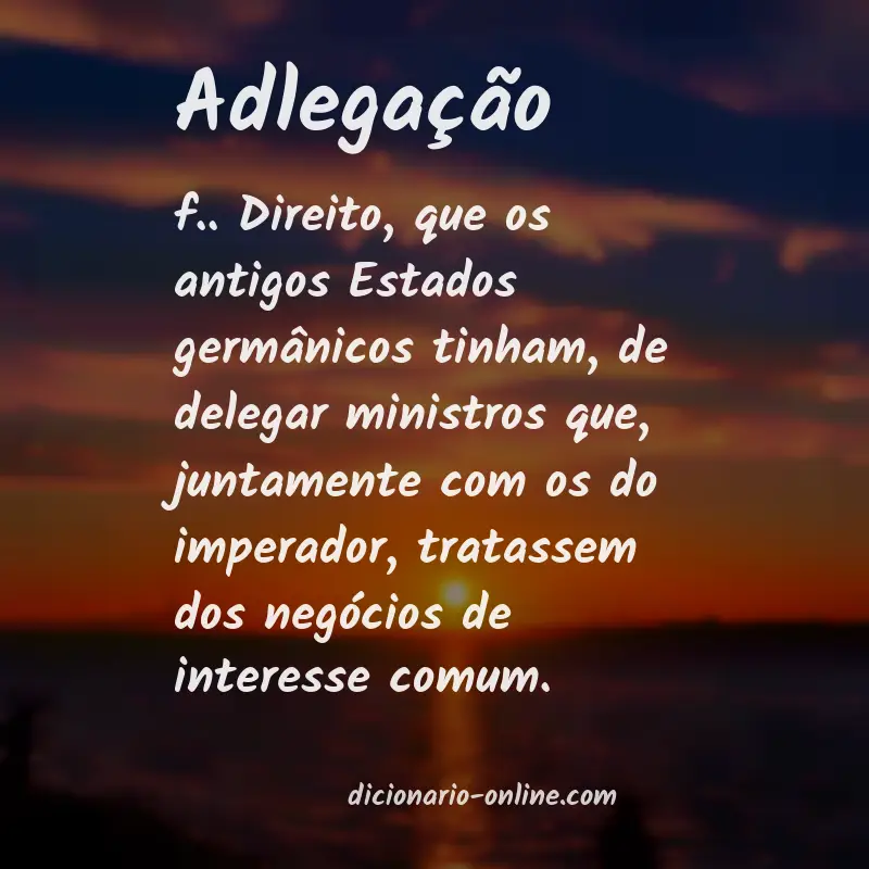 Significado de adlegação