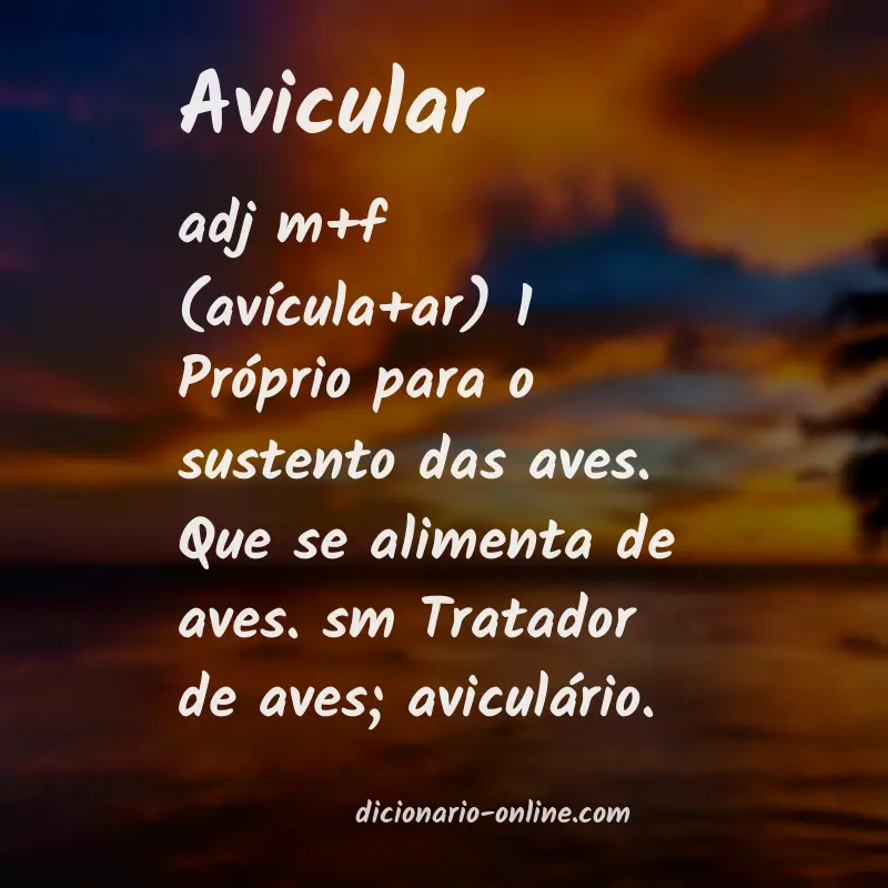 Significado de avicular