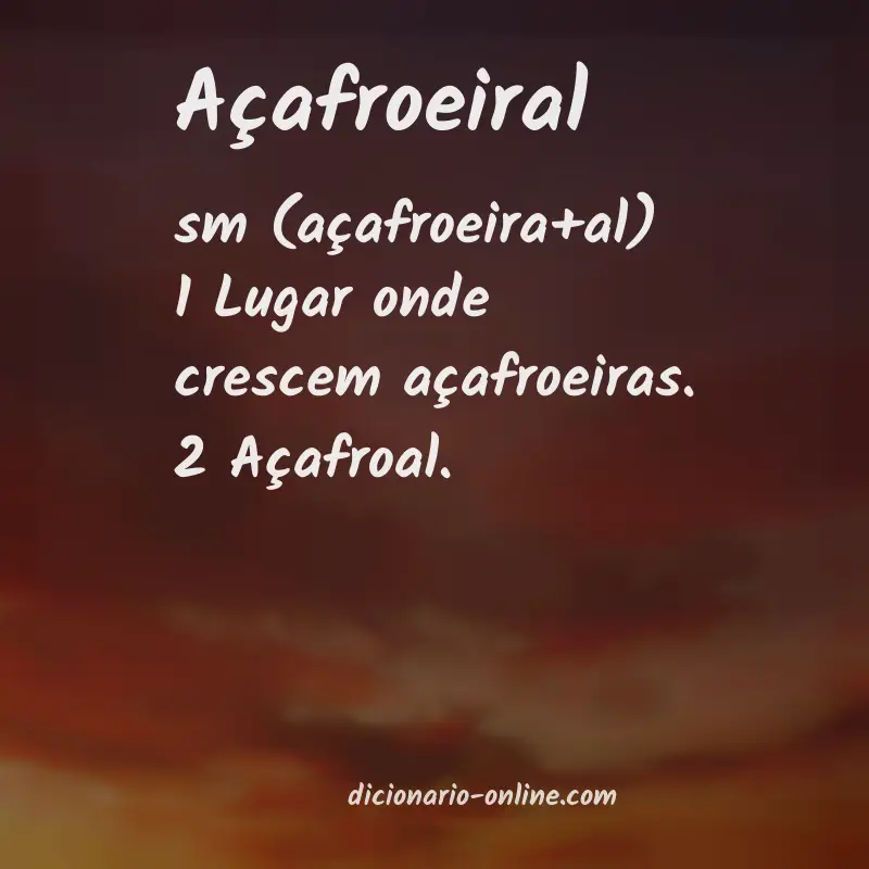 Significado de açafroeiral