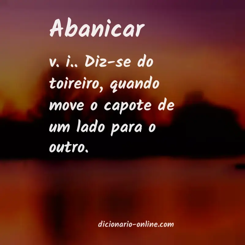 Significado de abanicar