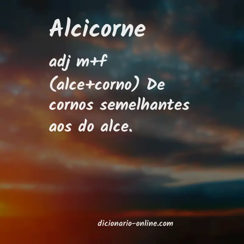 Significado de alcicorne