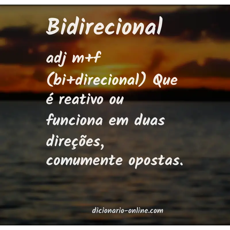 Significado de bidirecional