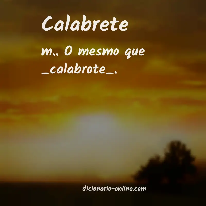 Significado de calabrete