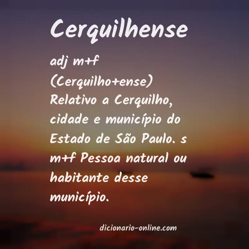 Significado de cerquilhense