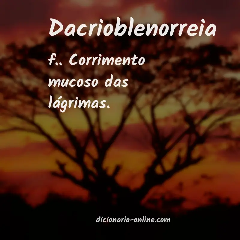 Significado de dacrioblenorreia