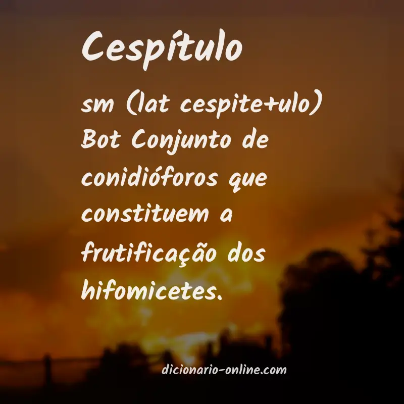 Significado de cespítulo