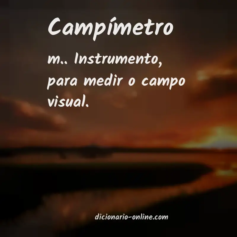 Significado de campímetro