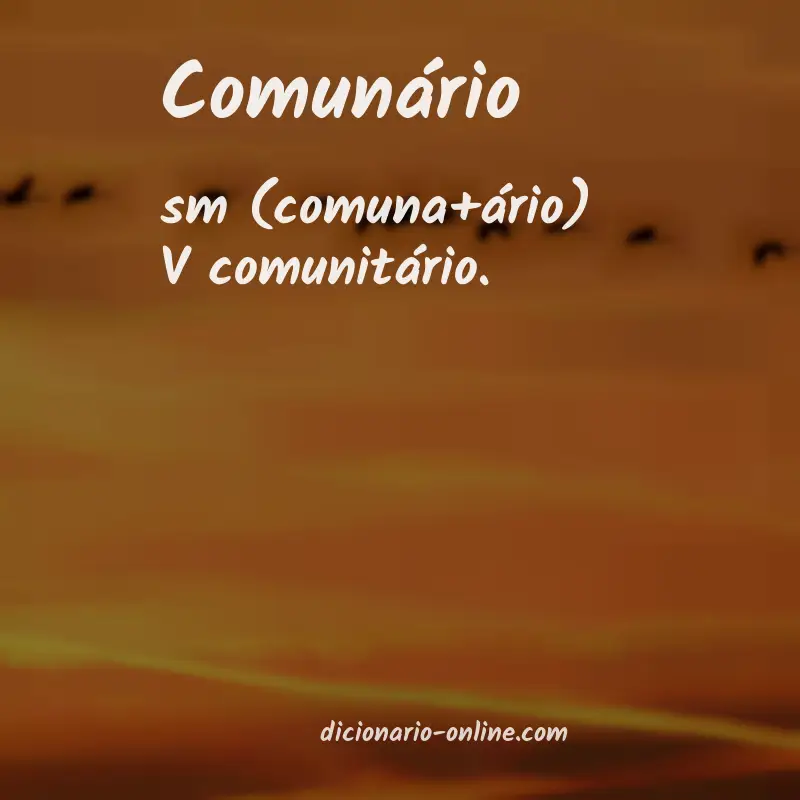 Significado de comunário
