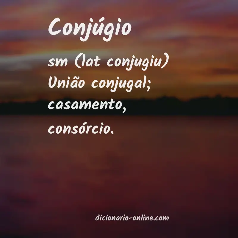 Significado de conjúgio