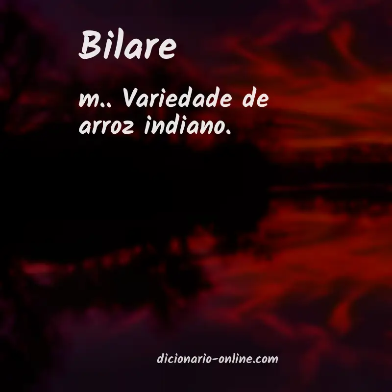 Significado de bilare