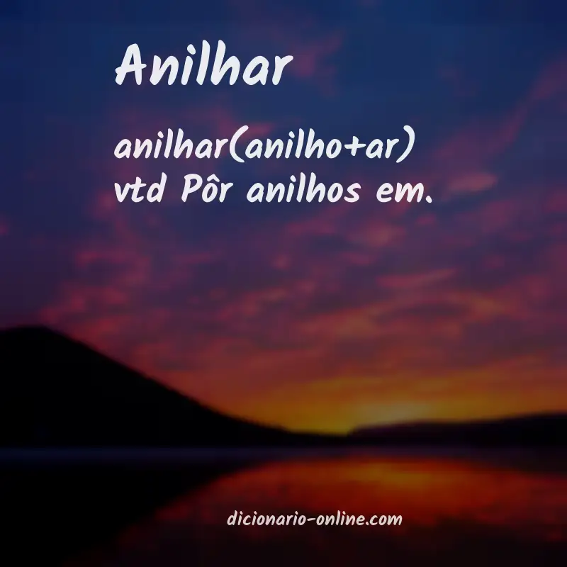 Significado de anilhar