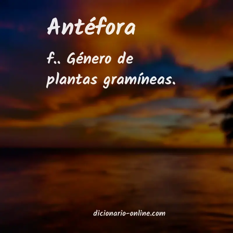 Significado de antéfora