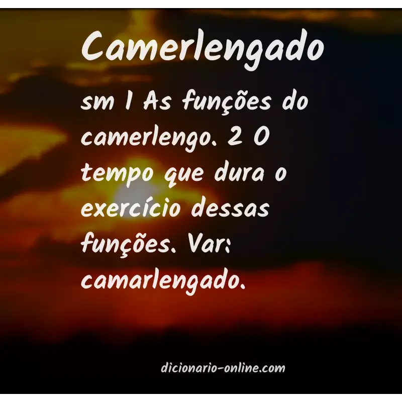 Significado de camerlengado